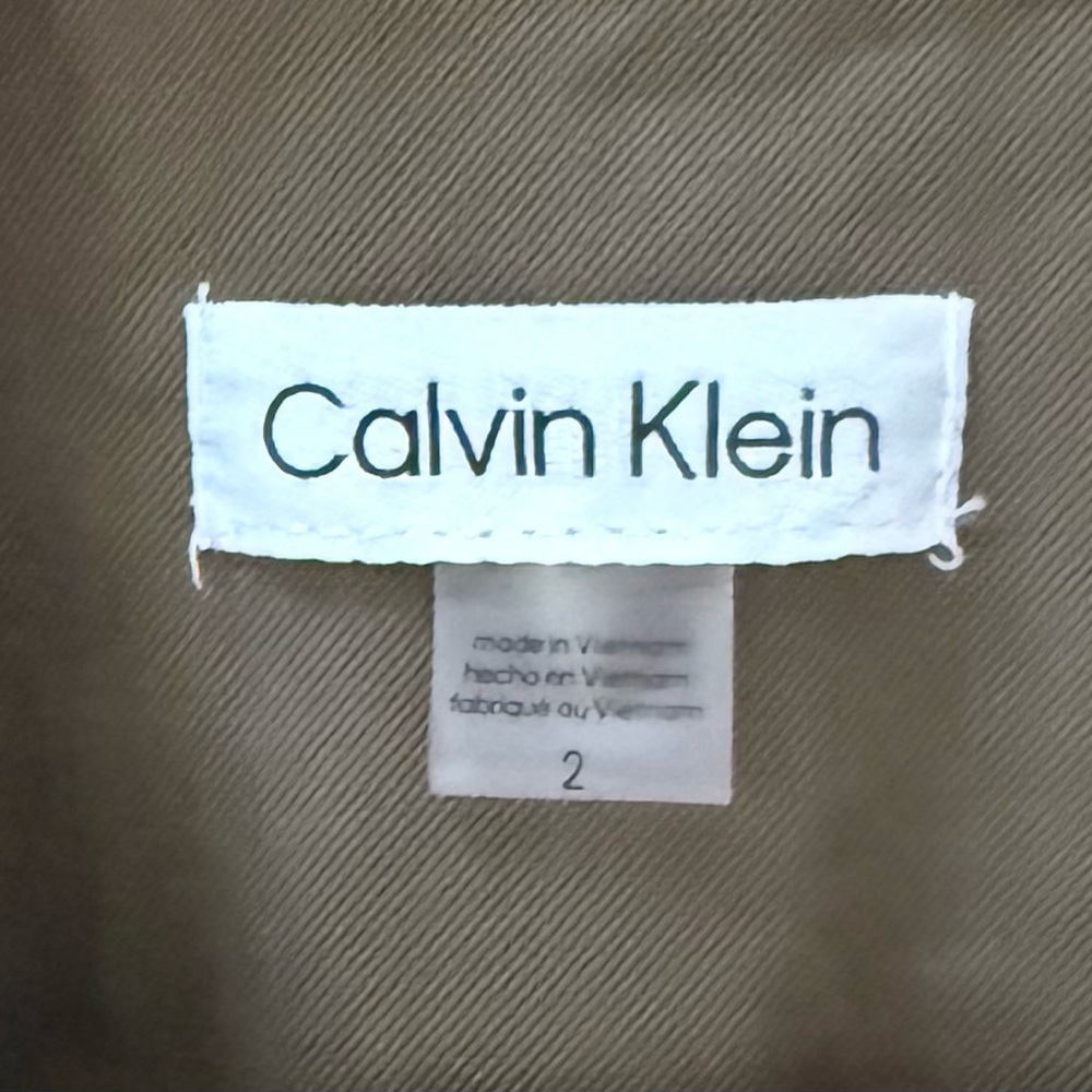 Calvin Klein Women’s Olive Green Zip-Up Shirt Dress! Small! - Picture 5 of 10